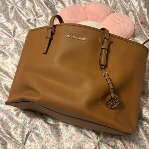 Michael Kors Tan Jet Set Travel Bag